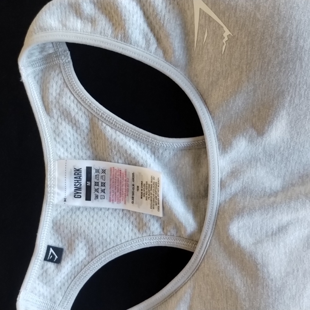 Gymshark Vital Seamless 2.0 Light Grey Marl Sports Bra Medium - Large - Picture 4 of 8
